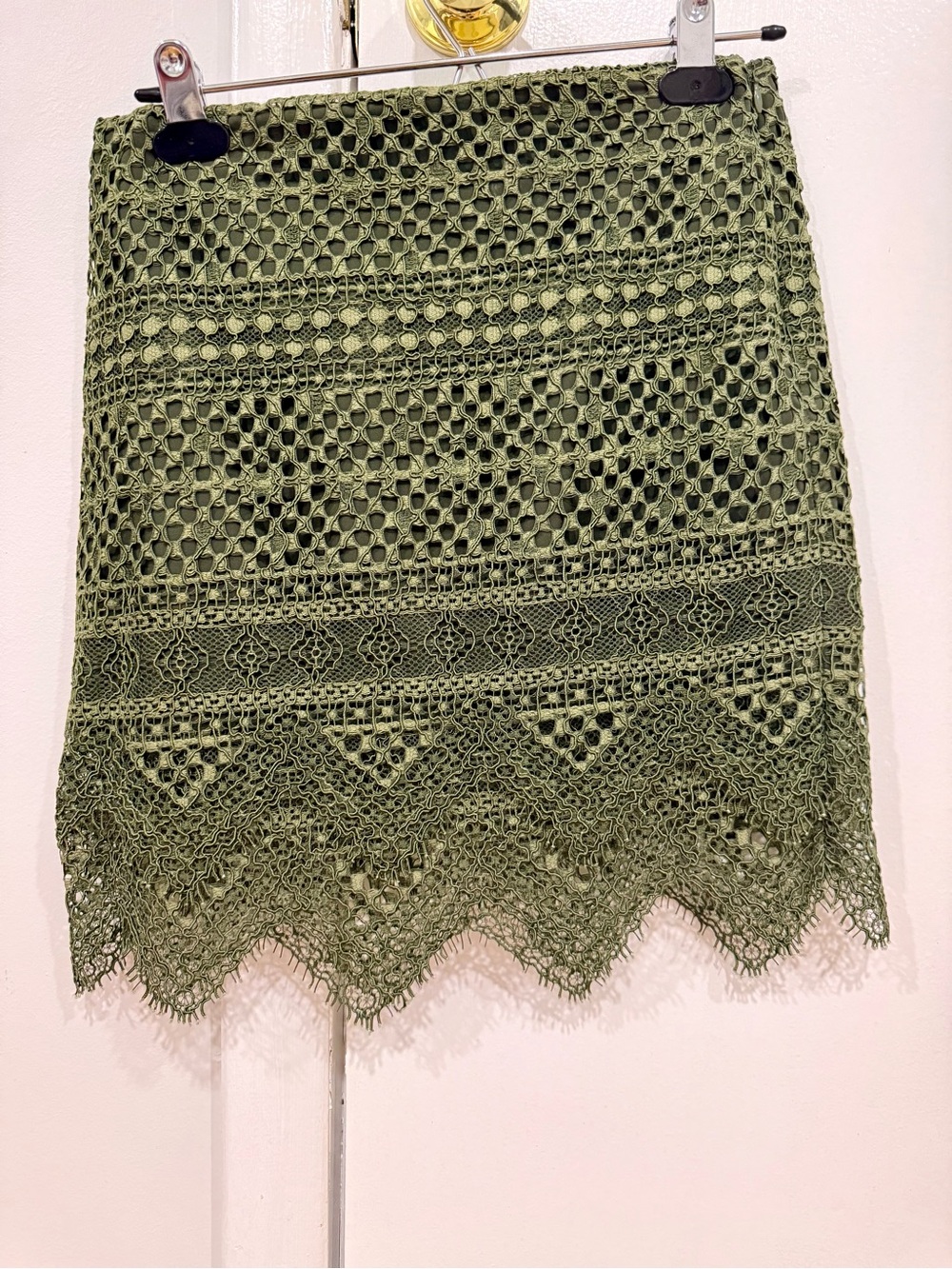 Banana Republic Olive Green Crochet Lace Mini Skirt